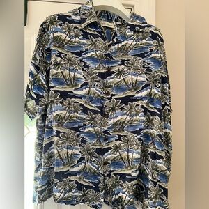 Men’s Caribbean brand tropical rayon button down 2XB Shirt